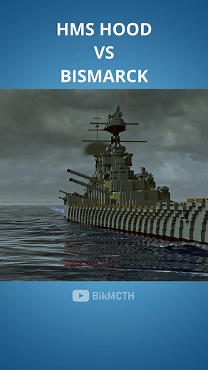 HMS Hood VS Bismarck Minecraft Animation Battle
