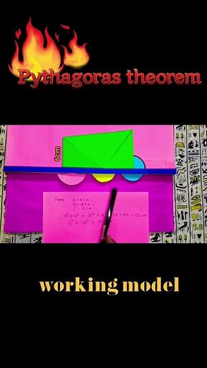 Pythagoras theorem working model || math working model #maths #pythagorastheorem #youtubeshorts