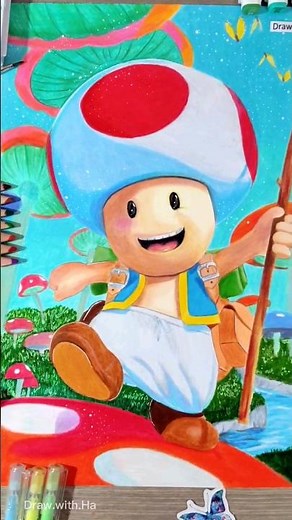 Toad drawing🍄 super mario bros the movie #shorts