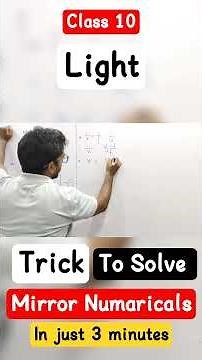 Easiest way to solve mirror numericals | Class 10 | physics #class10physics