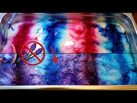 High Immersion Dyeing Yarn in a Catering Steam Pan with Primary Colors (Dyepot Weekly 601)