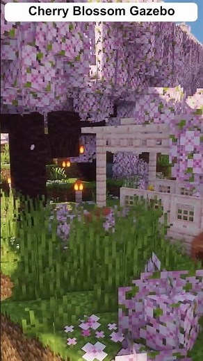 Build a Stunning Cherry Blossom Gazebo in Minecraft #shorts