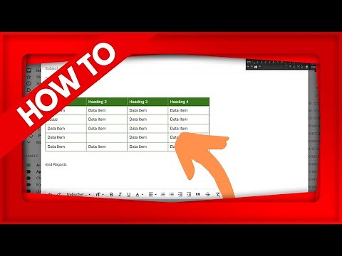 How to Insert Table into a Gmail Email (IN 25 SECONDS)