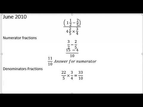 CSEC Fractions (CXC Mathematics Fractions & Decimals) Part 1