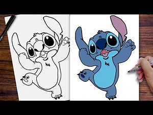 How to draw STITCH from LILO & STITCH