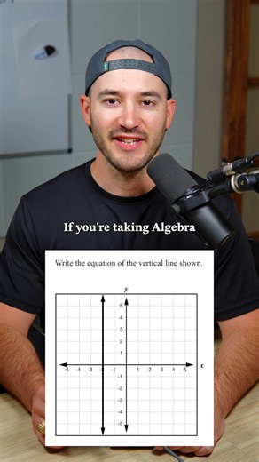 How to find the equation of a vertical line in algebra 1 📚 ##algebra##fyp