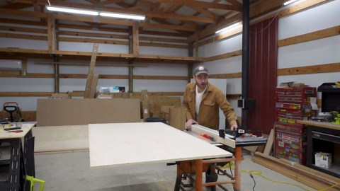 Build Your Own Floating Media Console with Just Plywood