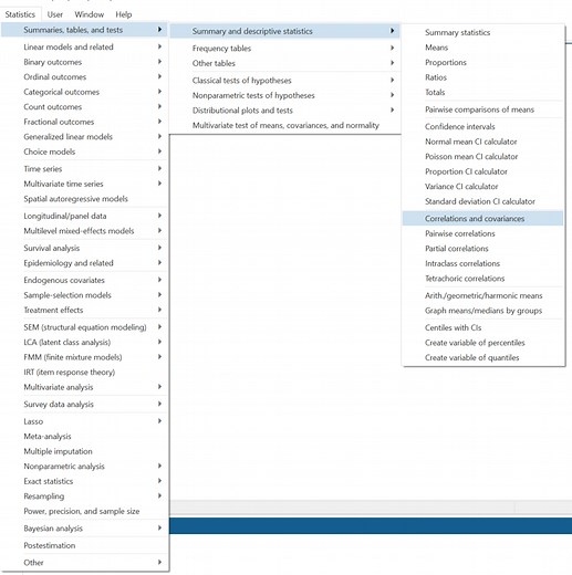 Correlation Analysis in Stata | The Data Hal