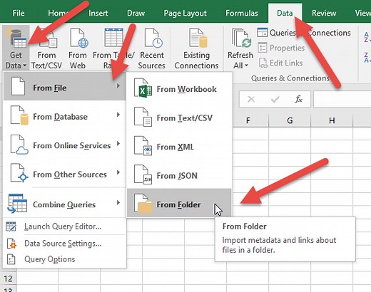 Export folder and subfolder list to excel