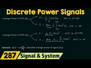 Discrete Time Power Signals