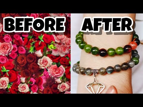 HOW TO TURN ROSES INTO BEADS - make jewellery out of old flowers