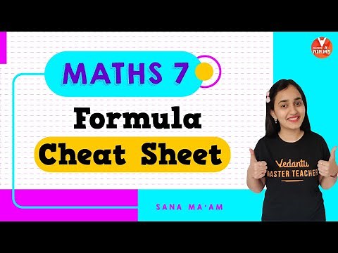 Formula Cheat Sheet - Class 7 Maths | Stand Alone | Class 7 Maths Formulae | Sana Khan | Vedantu