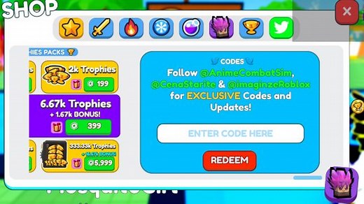 Anime Combat Simulator codes