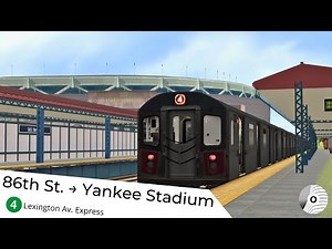 OpenBVE - 86TH ST. to 161ST ST.-YANKEE STADIUM (New York City Subway (4) Line)