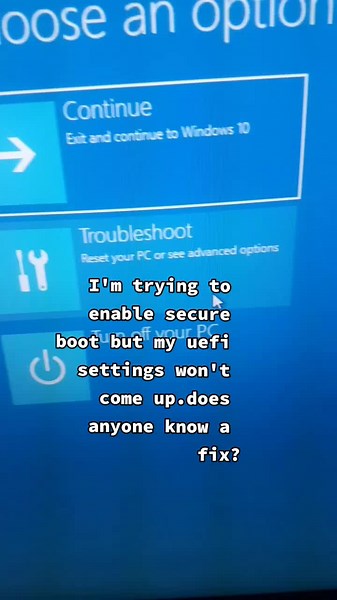 Troubleshooting UEFI Firmware Settings for Windows 11 Secure Boot