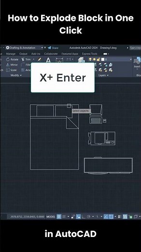 How to Explode Block in One Click in AutoCAD | Quick and Easy Tutorial