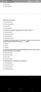 Questions6. Odds ratio is calculated in:A. Case-control stud... | Filo