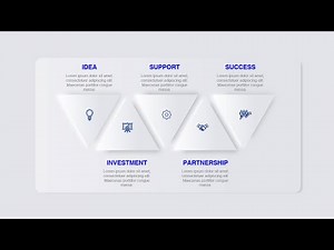 Neumorphic Pyramid Design in PowerPoint. Tutorial No. 907