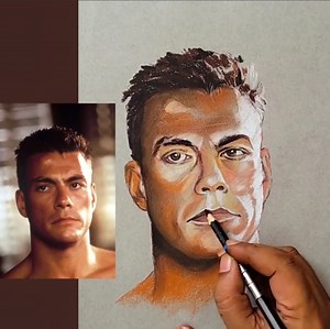 Watch full tutorial...soft pastel portrait demo Jean-Claude Van Damme Fans De Jean Claude Van Damme Jean-Claude Van Damme ❤️ JCVD forever ❤️ #jeanclaudevandamme #vandamme #artist #art #Drawing #facebookpost | Artist Sankha Adhikari