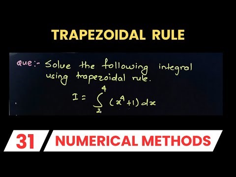 TRAPEZOIDAL RULE || NUMERICAL METHODS