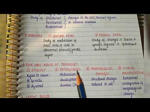 INTRODUCTION TO PATHOLOGY - PART 1 EASY WAY TO UNDERSTAND WITH NOTES definition, branches, aspects.