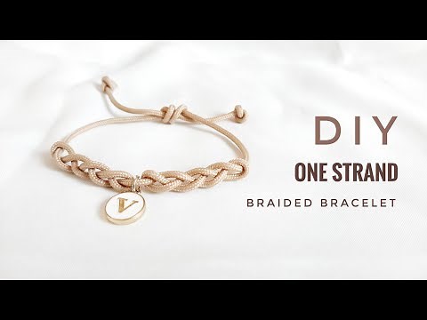 Friendship Bracelets Tutorial: How To Make One Strand Braided Bracelet [DIY V Bracelet]