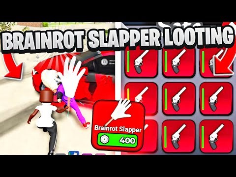 STEALING MY OPPS LOOT WITH THE BRAINROT SLAPPER IN ROBLOX BLOCKSPIN