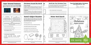Year 6 Christmas English Activity Booklet