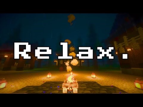 steady rain outside… sink into stillness (minecraft bedtime loop)