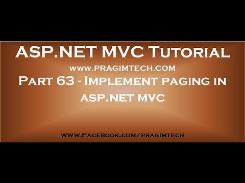 Part 63 Implement paging in asp net mvc