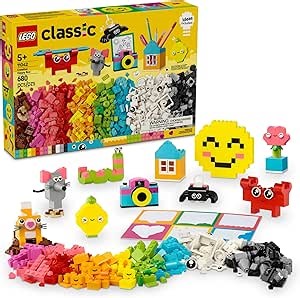 LEGO Classic Creative Happy Box Building Toy Set - Building Blocks Toy for Kids, Boys and Girls, Ages 5+ - Learning and Educational Toy for Preschool - Gift Idea for Birthdays - 11042