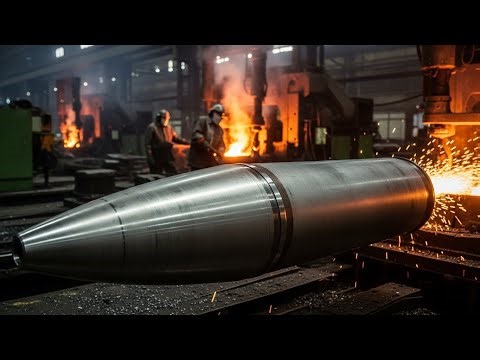 Inside the Artillery Shell Factory: From Forged Alloy Casings to Shell Completion (Full Process)