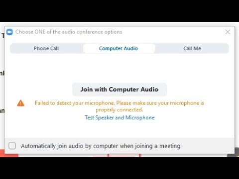 Zoom No Mic Detected Fix