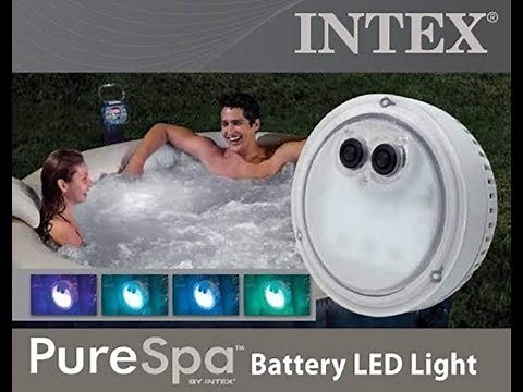 Intex PureSpa Battery Multi-Colored LED Light Unboxing and Review