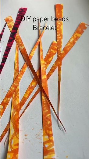 Day-29 of 100 days,100 creation’s | DIY paper beads bracelet ✨#shorts