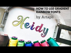 How to Use Gradient Rainbow Fonts by Artapli? Machine Embroidery BX Files Technical Instructions