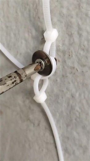 Cable Management Hack: Secure Wires to a Wall with Cable Ties and a Screw #cablemanagement #shorts