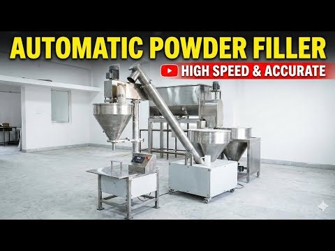 Powder filling machine with attach Screw conveyor | Semi-Automatic Auger type powder filling machine