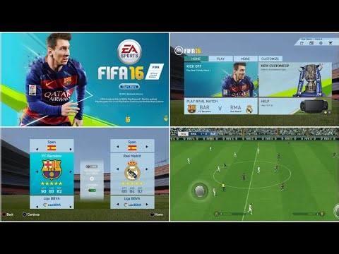 FIFA 2016 ANDROID ORIGINAL OFFLINE CAREER MODE | FIFA 16 NEW FACE & LATEST KITS