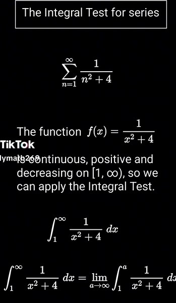 Integral Test: Convergencia y Series Matemáticas