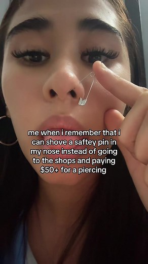 DIY Nose Piercing with a Safety Pin Guide