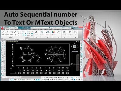 How to Auto Sequential Numbering In Autocad /AutoCAD Tips & Tricks / TCOUNT Command