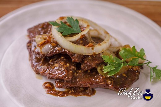 Bistec Encebollado | Spanish Style Steak & Onions - Chef Zee Cooks