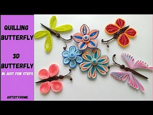 Quilling Butterfly | Easy Quilled Butterflies | Paper Quilling Butterfly Tutorial