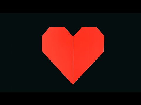 Easiest Origami Heart Ever! - Tutorial in English (BR)