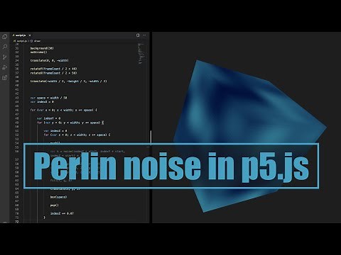 Perlin noise in 1D, 2D and 3D in p5.js | Tutorial #8