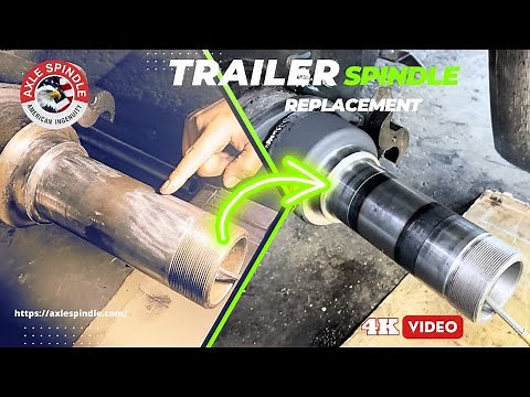 How to replace trailer axle spindle | spindle replacement full process | Patented technology
