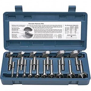 Forstner Bit Set (16 Pcs) - Drill Bit Set for Doweling, Mortising, & More – Pre-Sharpen Forstner Bit Set for Wood - High Carbon Steel Drill Accessories Kit - Common & Standard Sizes w/ Storage Case