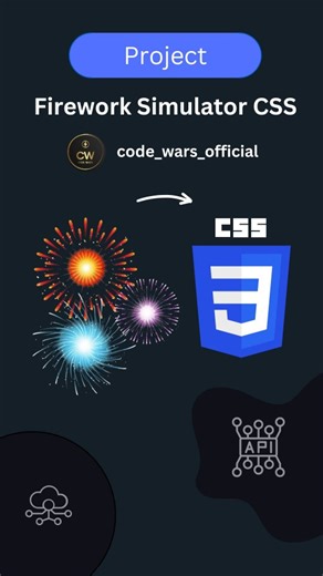 Code Wars on Instagram: "(Save it 🎆) Firework Simulator CSS. . . . 🤩 Source Code Available in GitHub & Telegram Link in Bio 🔥 !! FOLLOW US TO LEARN CODING !! Follow for more @code_wars_official 💙 Tags Your Friends 😉 Don't forget Like ♥️ and share 💬 Save for future references 📖 ✅ Follow Us @code_wars_official to never miss content like this in the future 🚀 Hastags🏷️ : #navigation #hover #html #css #html5 #css3 #csstricks #cssanimation #learnhtml #learncss #csstips #csstipoftheday #webdev