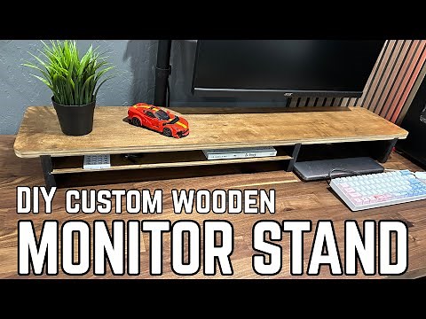 DIY How to Build a Custom Modern Monitor Stand | Desk Shelf [4K]